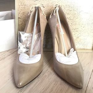 All Saints suede heels with lace up detail